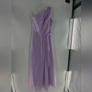 Pomuyoo Lavender Sleeveless One Shoulder Dress Size Small Prom Wedding Wear